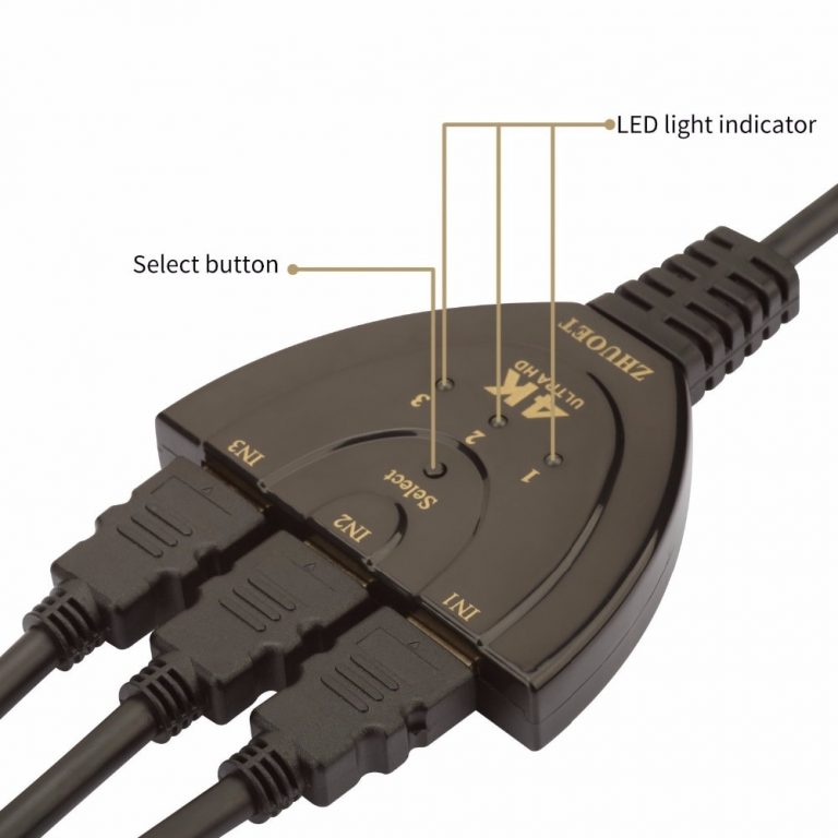 Répartiteur 1×2 HDMI Splitter 1 Entrée 2 Sorties Amplificateur Distributeur 2 Voies Hdmi Ver 14 Soutien 3d Hdcp
