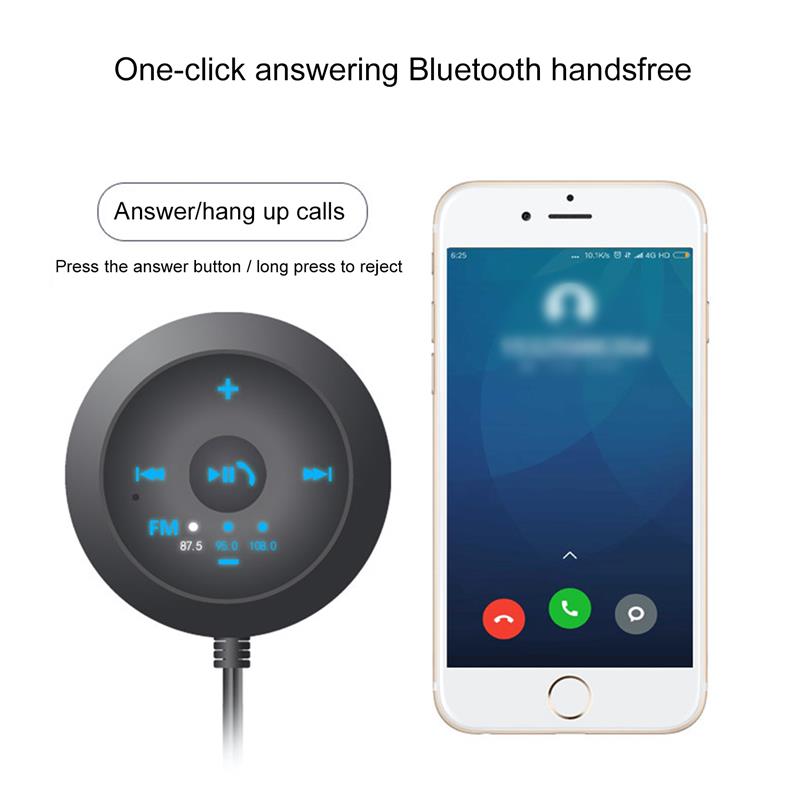 Onever-haut-parleur-Bluetooth-pour-voiture,-alimentation-USB,-Radio-FM,-AUX,-sans-fil,-mains-libres,-Kit-d'appel-de-voiture,-adaptateur-récepteur-de-musique-avec-affichage-de-LED Onever-haut-parleur Bluetooth pour voiture, alimentation USB, Radio FM, AUX, sans fil, mains libres, Kit d'appel de voiture, adaptateur récepteur de musique avec affichage de LED