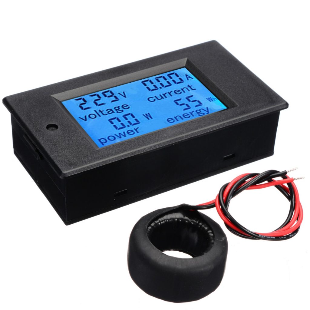 Voltmètre Ampèremètre Numérique DC 0-100V 50A - Double Affichage LED Rouge/bleu 0.28", Avec Shunt 50A