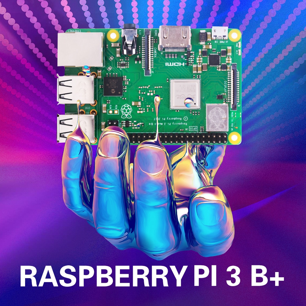 Raspberry-Pi-3-modèle-B-+-(plus),-processeur-Broadcom-quad-core-1.4GHz-intégré,-64-bits,-wi-fi,-Bluetooth,-Port-USB Raspberry Pi 3 modèle B + (plus), processeur Broadcom quad-core 1.4GHz intégré, 64 bits, wi-fi, Bluetooth, Port USB