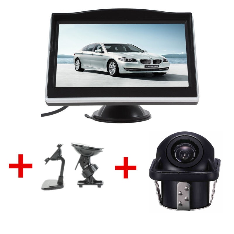GSPSCN-Assistance-au-stationnement-pour-voiture,-moniteur-de-recul-pour-voiture-5-pouces,-caméra-de-sauvegarde-à-infrarouge,-gobelet-en-caoutchouc-+-support-LED GSPSCN-Assistance au stationnement pour voiture, moniteur de recul pour voiture 5 pouces, caméra de sauvegarde à infrarouge, gobelet en caoutchouc + support LED