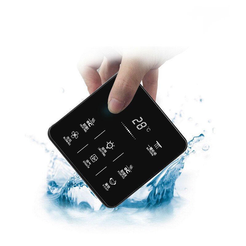 Interrupteur-tactile-intelligent-Yuba,-multifonction-6-en-1,-menu-en-anglais,-étanche-universel,-6-bandes,-salle-de-bains,-86x86mm Interrupteur tactile intelligent Yuba, multifonction 6 en 1, menu en anglais, étanche universel, 6 bandes, salle de bains, 86x86mm