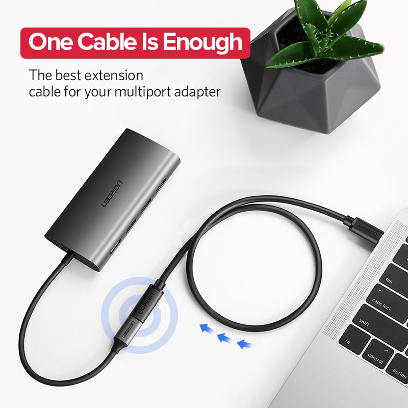 Ugreen-USB-C-rallonge-Type-C-rallonge-cordon-USB-C-Thunderbolt-3-pour-MacBook-Pro-nintention-commutateur-USB-3.1-USB-rallonge-câble Ugreen USB C rallonge Type C rallonge cordon USB-C Thunderbolt 3 pour MacBook Pro nintention commutateur USB 3.1 USB rallonge câble