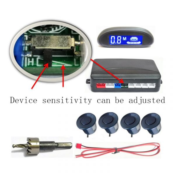 Kit 4 Capteurs De Stationnement Voiture Avec écran LED Sonore - Universel, à Peindre - 8