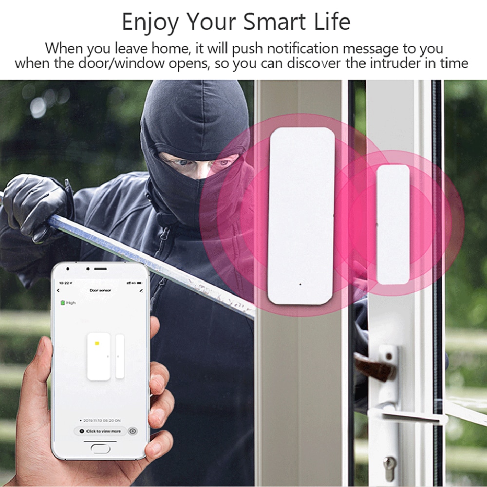 Capteur-de-porte/fenêtre,-ouverture,-fermeture,-tuya,-application-wi-fi,-télécommande,-Compatible-avec-Alexa-et-Google-Assistant Capteur de porte/fenêtre, ouverture, fermeture, tuya, application wi-fi, télécommande, Compatible avec Alexa et Google Assistant