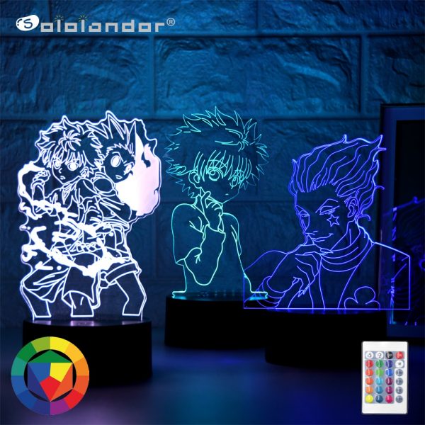 Veilleuse LED Hunter X Hunter 16 Couleurs - Gon & Kirua - Télécommande USB (Neuf)