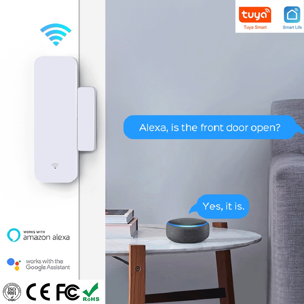 Capteur-de-porte/fenêtre,-ouverture,-fermeture,-tuya,-application-wi-fi,-télécommande,-Compatible-avec-Alexa-et-Google-Assistant Capteur de porte/fenêtre, ouverture, fermeture, tuya, application wi-fi, télécommande, Compatible avec Alexa et Google Assistant