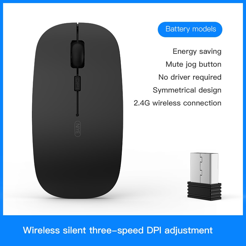 Souris-Gaming-sans-fil-ergonomique-à-4-boutons,-souris-optique-USB-pour-ordinateur-portable Souris Gaming sans fil ergonomique à 4 boutons, souris optique USB pour ordinateur portable