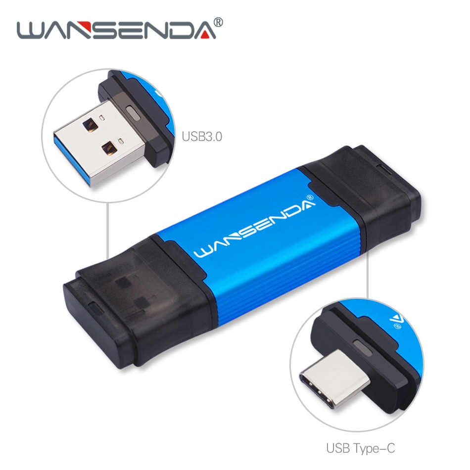 WANSENDA-clé USB 3.0 TYPE C, clé USB 512 go, 256 go, 128 go, 64 go