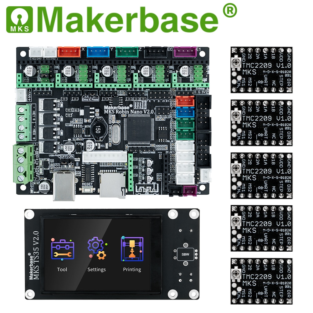 Makerbase-MKS-Robin-Nano-V2.0-32Bit-carte-de-commande-pièces-d'imprimante-3D-base-sur-Marlin2.x-3.5-tft-écran-tactile-aperçu-Gcode Makerbase MKS Robin Nano V2.0 32Bit carte de commande pièces d'imprimante 3D base sur Marlin2.x 3.5 tft écran tactile aperçu Gcode