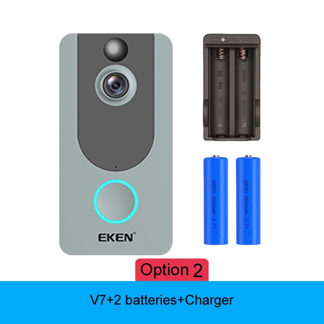 EKEN-sonnette-de-porte-connectée-V7,-wi-fi-IP-1080P,-sécurité-sans-fil,-détection-de-mouvement-FIR,-alarme,-stockage-Cloud EKEN-sonnette de porte connectée V7, wi-fi IP 1080P, sécurité sans fil, détection de mouvement FIR, alarme, stockage Cloud