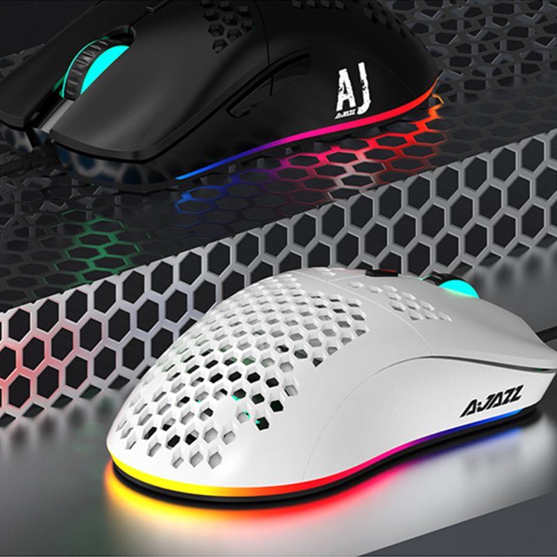 Souris-Gaming-filaire-légère-AJ390,-ajourée,-6-DPI,-ajustable-avec-7-clés-AJ390R,-nouveauté-2020 Souris Gaming filaire légère AJ390, ajourée, 6 DPI, ajustable avec 7 clés AJ390R, nouveauté 2020