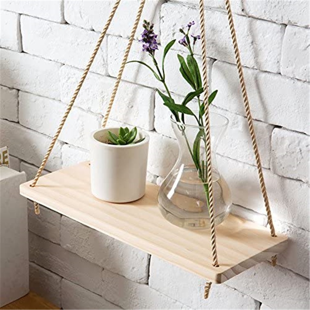 Premium-bois-balançoire-corde-suspendue-étagères-murales-plante-fleur-Pot-support-intérieur-extérieur-décoration-simple-design-étagères-#-Y20 Premium bois balançoire corde suspendue étagères murales plante fleur Pot support intérieur extérieur décoration simple design étagères # Y20