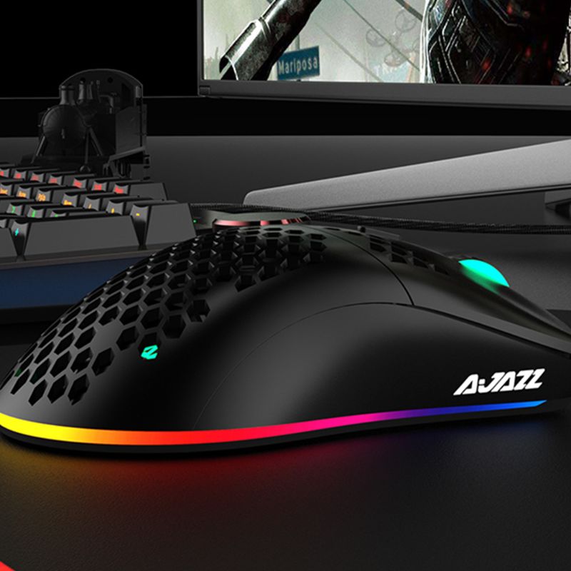 Souris-Gaming-filaire-légère-AJ390,-ajourée,-6-DPI,-ajustable-avec-7-clés-AJ390R,-nouveauté-2020 Souris Gaming filaire légère AJ390, ajourée, 6 DPI, ajustable avec 7 clés AJ390R, nouveauté 2020