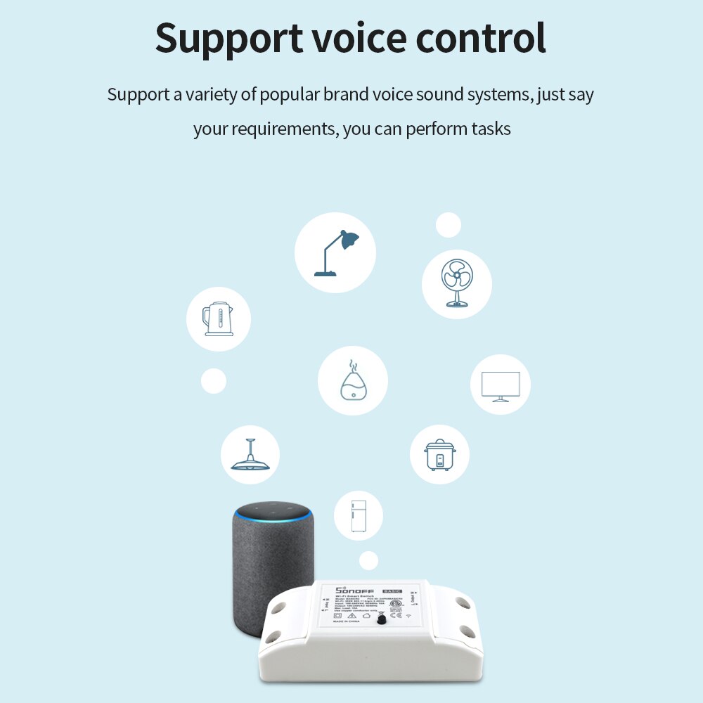Sonoff-Basic-R2-commutateur-intelligent-Wifi-bricolage-minuterie-maison-intelligente-interrupteur-à-distance-lumière-interrupteur-Sonoff-travailler-avec-Alexa-Ewelink-Google-Home Sonoff Basic R2 commutateur intelligent Wifi bricolage minuterie maison intelligente interrupteur à distance lumière interrupteur Sonoff travailler avec Alexa Ewelink Google Home