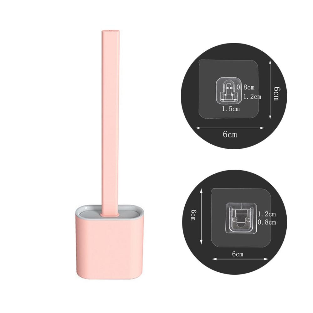 Brosse-de-toilette-Wc-en-Silicone-tête-plate-fixée-au-mur-brosse-à-poils-souples-flexibles-avec-support-de-séchage-rapide-pour-accessoires-WC Brosse de toilette Wc en Silicone tête plate fixée au mur brosse à poils souples flexibles avec support de séchage rapide pour accessoires WC