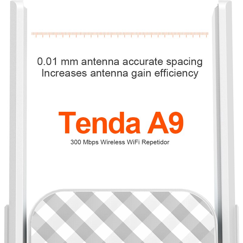 Répéteur-sans-fil-de-WiFi-de-Tenda-A9-300-Mbps,-propulseur-d'extension-de-gamme-de-WiFi-de-routeur-sans-fil,-Client-+-AP-d'amplificateur-de-Signal-de-WiFi Répéteur sans fil de WiFi de Tenda A9 300 Mbps, propulseur d'extension de gamme de WiFi de routeur sans fil, Client + AP d'amplificateur de Signal de WiFi