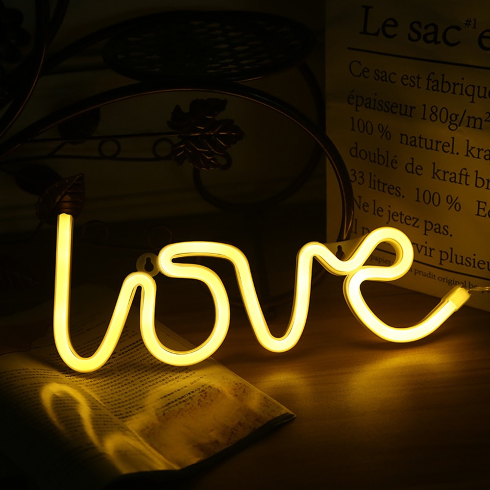 Enseigne Lumineuse Néon Flèche Direction - 22x16 Cm, USB, Décoration Murale Bar Magasin Chambre