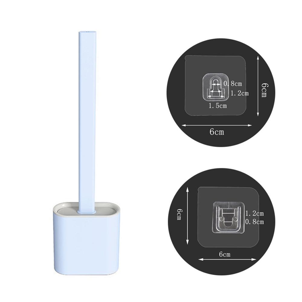 Brosse-de-toilette-Wc-en-Silicone-tête-plate-fixée-au-mur-brosse-à-poils-souples-flexibles-avec-support-de-séchage-rapide-pour-accessoires-WC Brosse de toilette Wc en Silicone tête plate fixée au mur brosse à poils souples flexibles avec support de séchage rapide pour accessoires WC