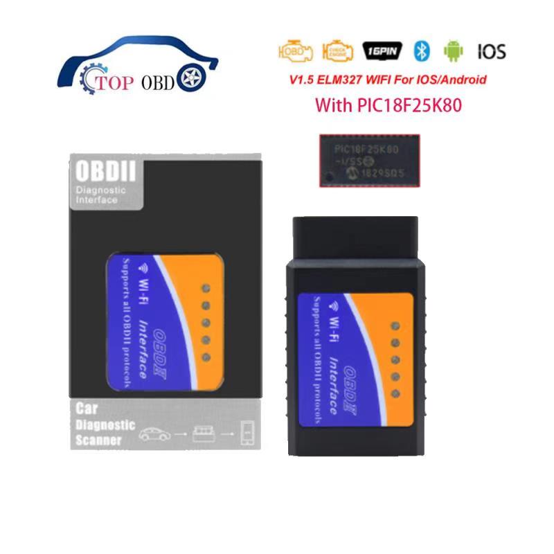 OBD2-ELM-327-V1.5-wi-fi-Bluetooth-PIC18F25K80-Scanner-elm327-obd-wifi-lecteur-de-Code-pour-Android/iOS-OBD-2-adaptateur-voiture-Diagnostic OBD2 ELM 327 V1.5 wi-fi Bluetooth PIC18F25K80 Scanner elm327 obd wifi lecteur de Code pour Android/iOS OBD 2 adaptateur voiture Diagnostic