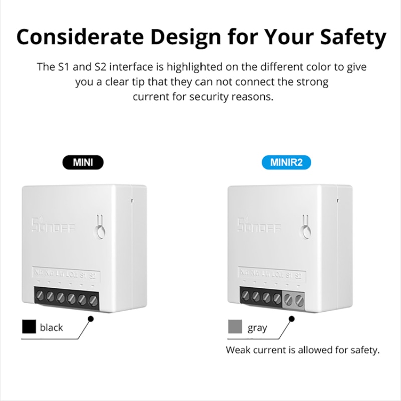 SONOFF-MINIR2-Wifi-bricolage-Mini-interrupteur-câblage-bidirectionnel-Modules-domotique-intelligents-compatibles-avec-eWelink-Alexa-Google-Home SONOFF MINIR2 Wifi bricolage Mini interrupteur câblage bidirectionnel Modules domotique intelligents compatibles avec eWelink Alexa Google Home