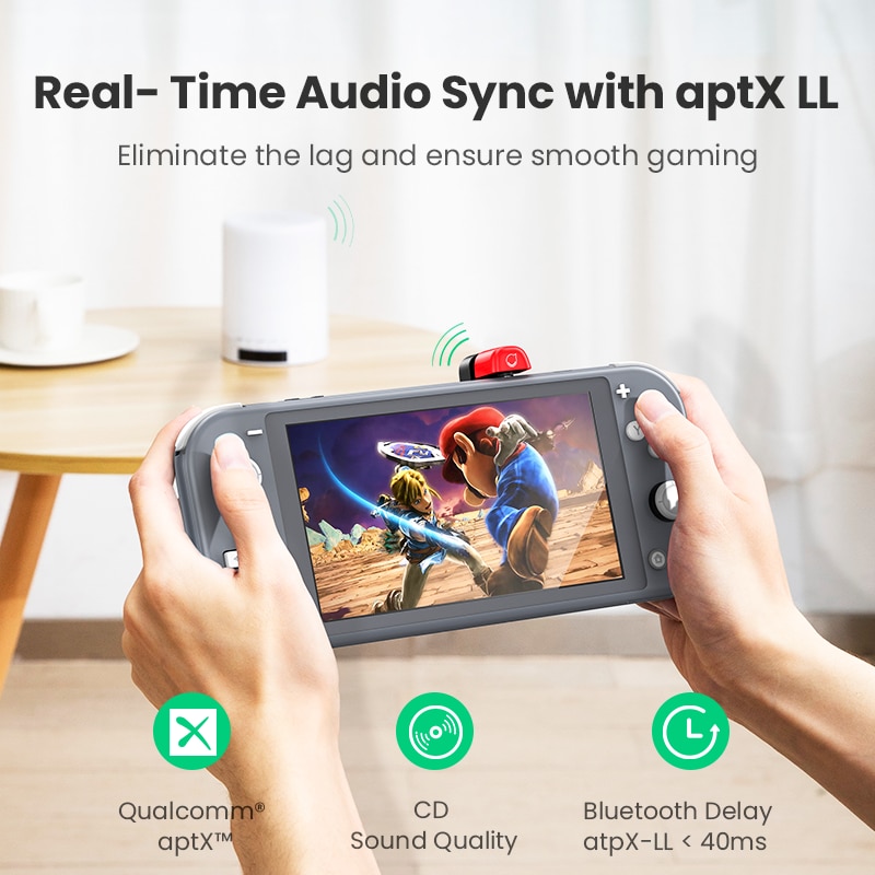 UGREEN-Bluetooth-5.0-émetteur-3.5mm-conception-d'adaptateur-Audio-pour-Nintendo-Switch-APTX-LL-transmetteur-sans-fil UGREEN Bluetooth 5.0 émetteur 3.5mm conception d'adaptateur Audio pour Nintendo Switch APTX LL transmetteur sans fil